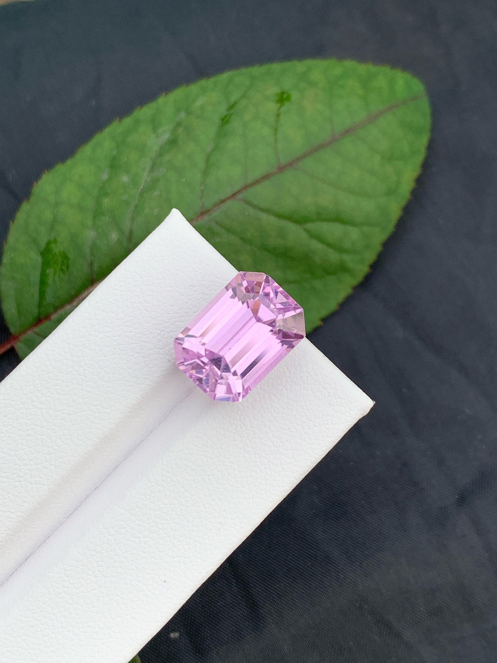 14 CT Pink Kunzite Gemstone: Emerald Cut Loose Stone