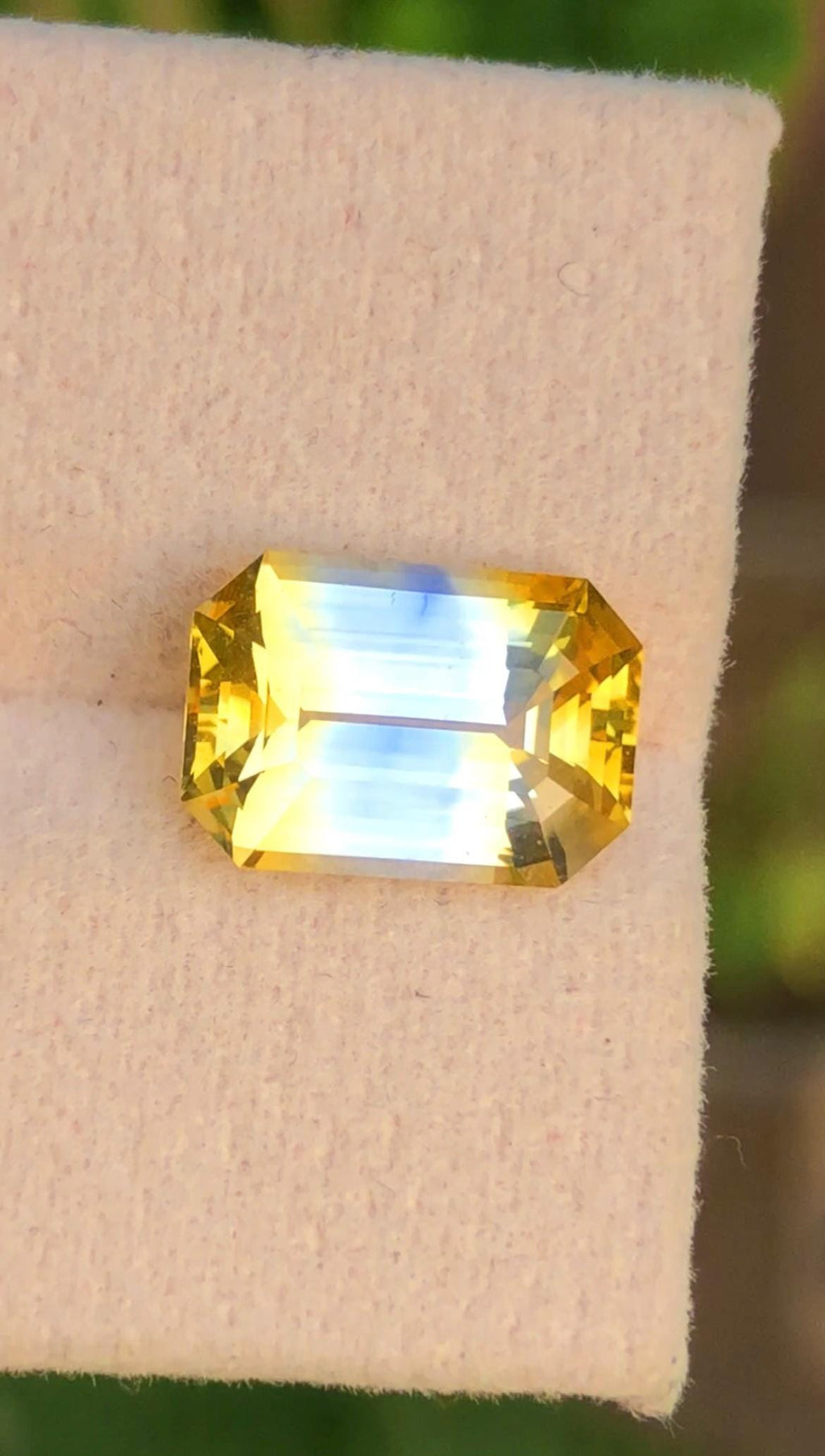 Yellow Sapphire 3.53 ct Emerald Octagonal Cut From Ceylon Srilanka No Heat