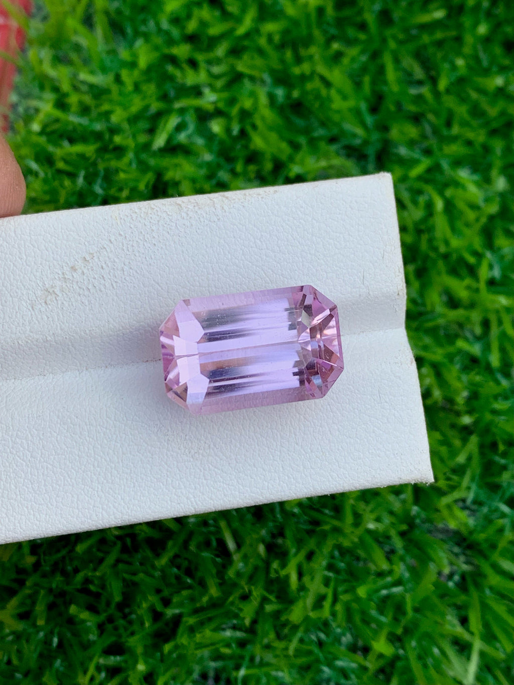 Pink Kunzite Gemstone: 20.45 Carat Emerald Cut, Afghanistan Origin