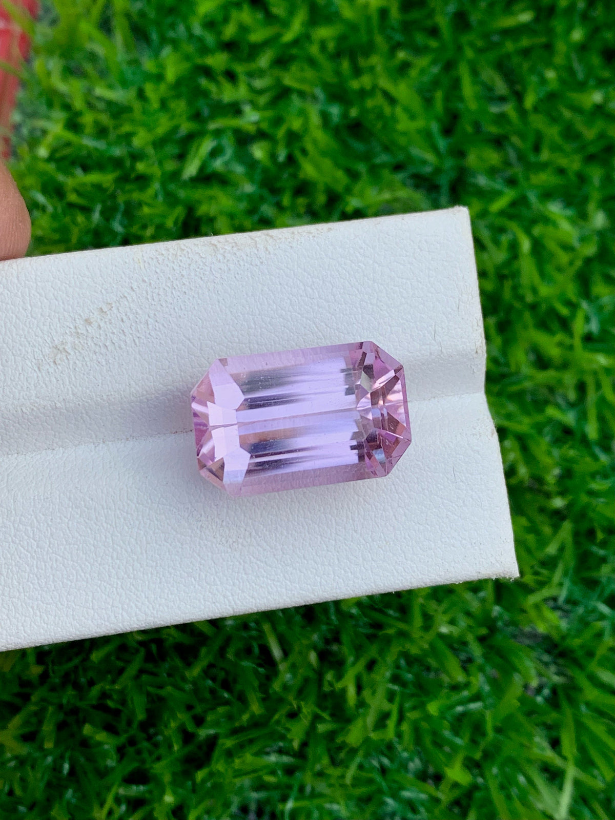 Pink Kunzite Gemstone: 20.45 Carat Emerald Cut, Afghanistan Origin