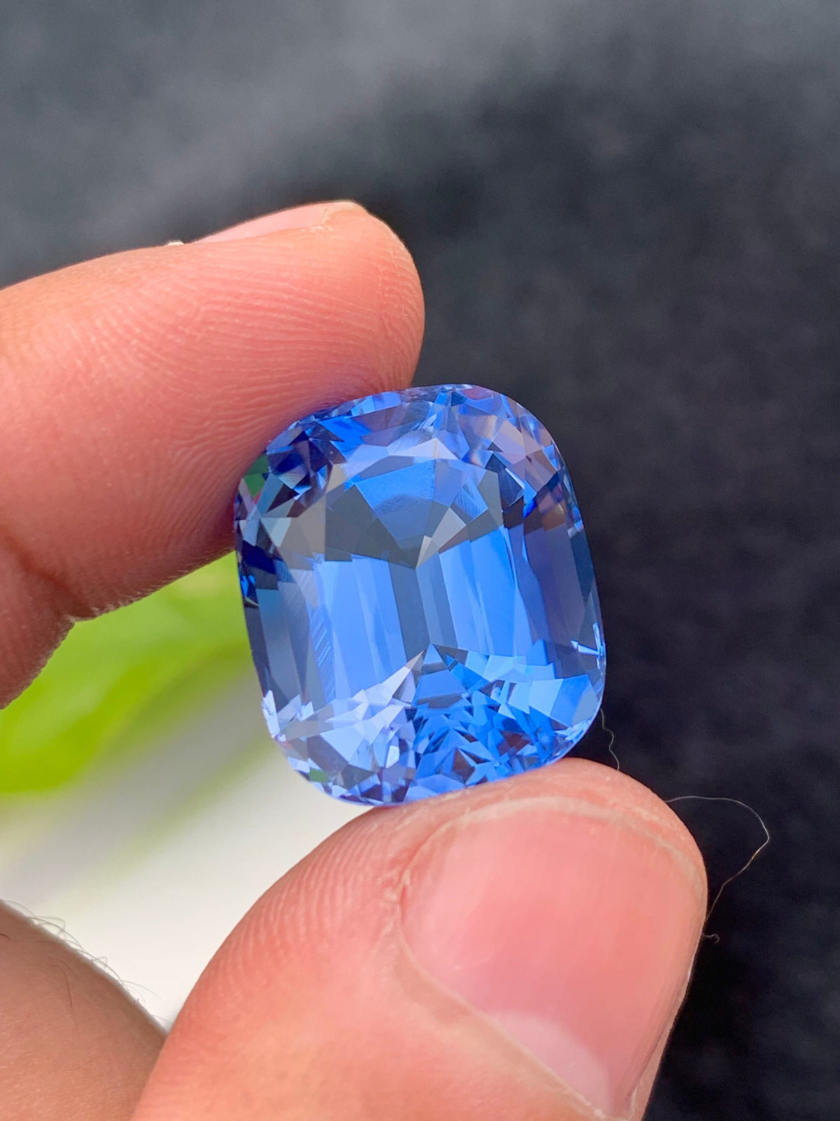 Santa Maria Blue Aquamarine Gemstone: Faceted Cushion Cut Beryl, 20.50 Carats