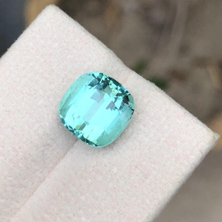 Lagoon Tourmaline 5.50ct Cushion Cut Loose Gemstone from Nuristan Afghanistan
