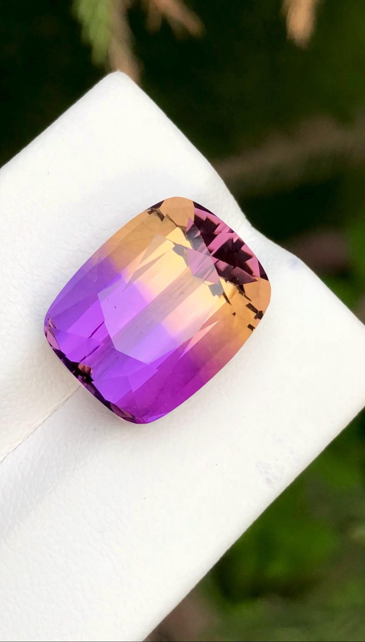 Bi-Color Ametrine 14.55 Ct Cushion Cut – Gemstone from Brazil