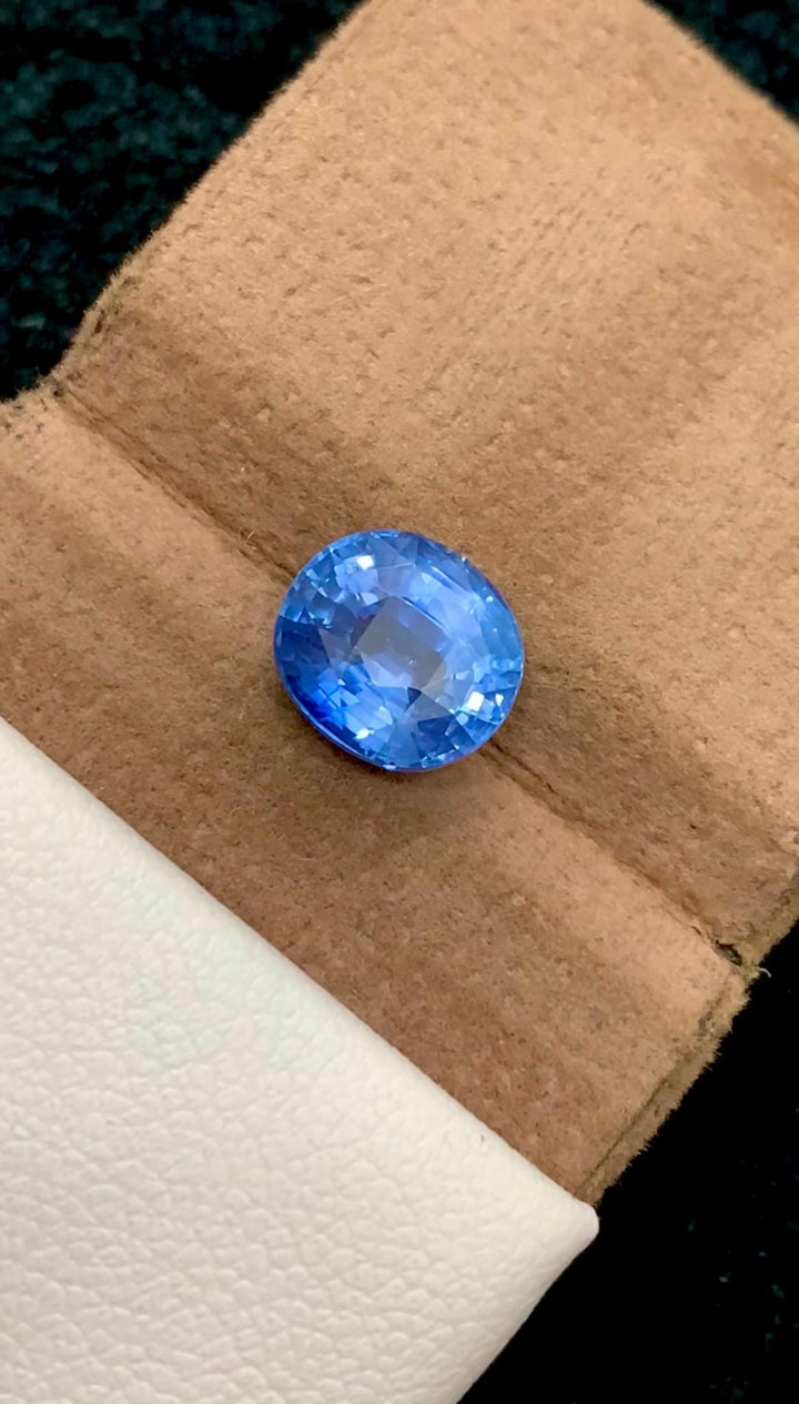 Blue Sapphire 3.00ct Oval Cut – Electric Blue Sri Lanka Gemstone