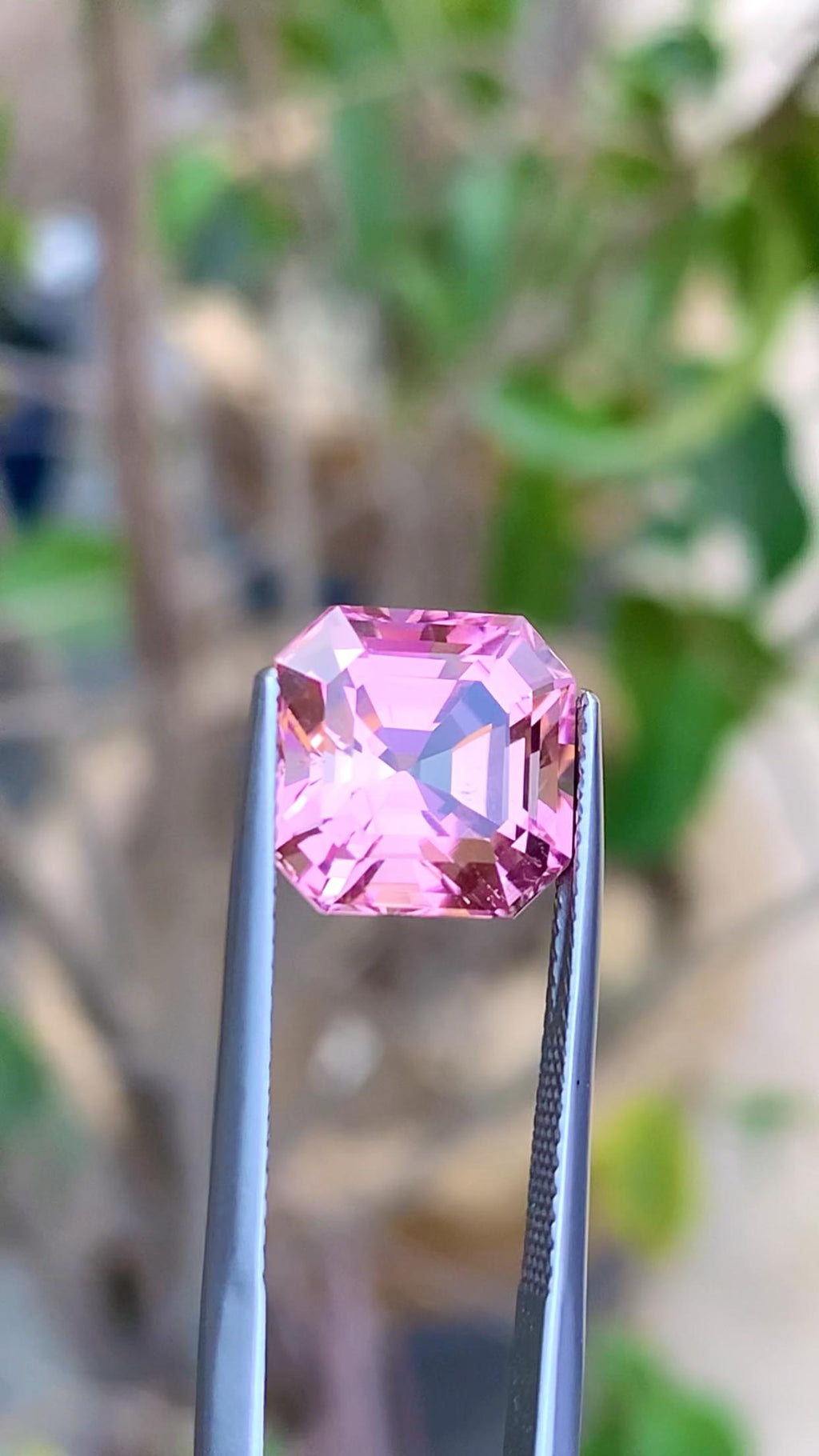 Pink Tourmaline Gemstone: 6.30 CT Asscher Cut Loose Stone