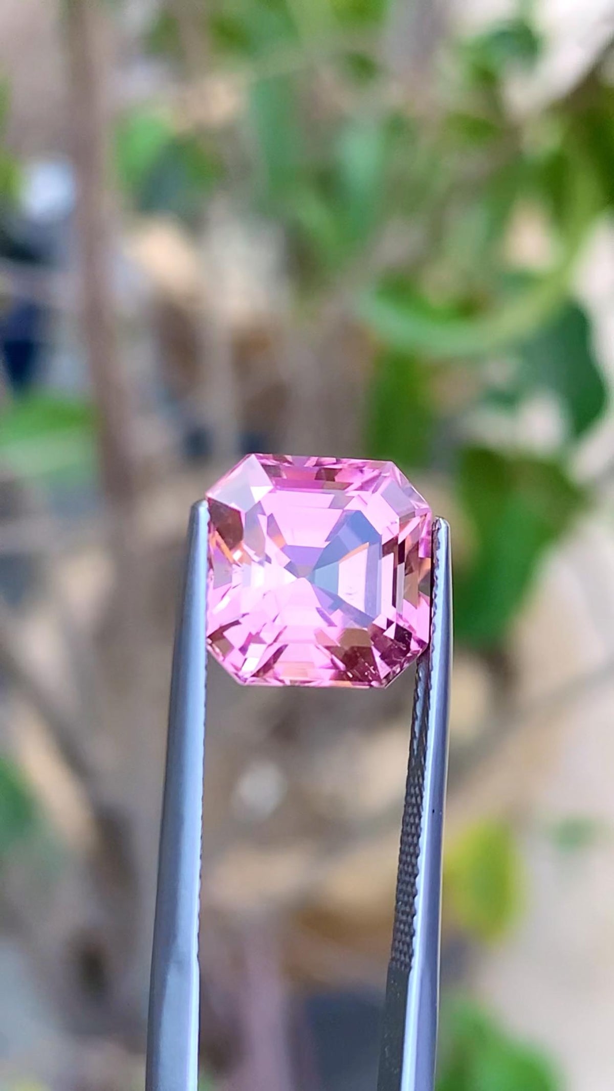 Pink Tourmaline Gemstone: 6.30 CT Asscher Cut Loose Stone