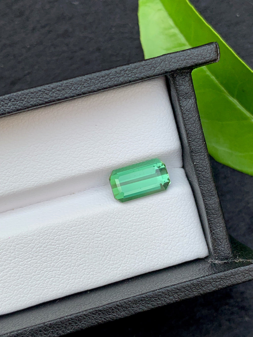 Emerald Cut Bluish Green Tourmaline Gemstone: Natural Loose Stone, 2.25 CT