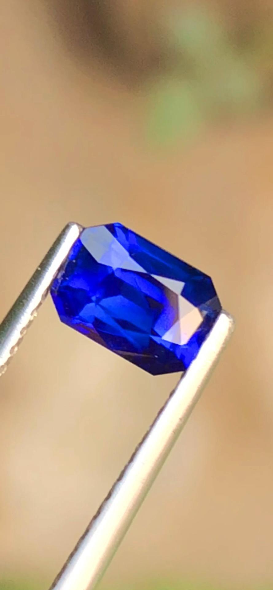 Royal Blue Sapphire 1.06ct Cushion Cut Madagascar – Certified Faceted Gemstone