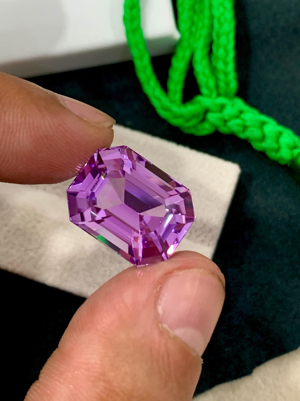 Purple Pink Kunzite 21.40ct Octagonal Step Cut Gem from Afghanistan