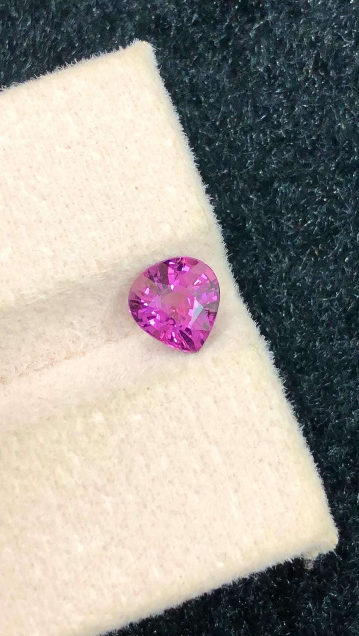 0.90 Carat Pear Cut Purple Pink Sapphire: Loose Gemstone, Ceylon Origin