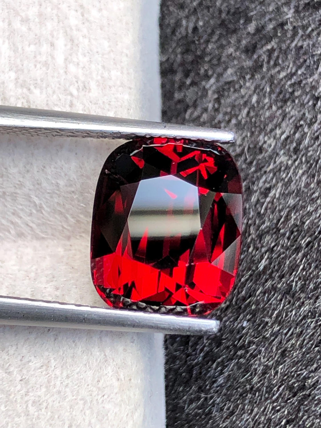 Rhodolite Garnet 5.86ct Cushion Cut Vibrant Reddish Gemstone from Tanzania