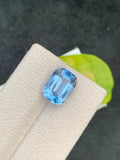 Santa Maria Aquamarine Gemstone: 5.25 CT Cushion Cut, Brazil