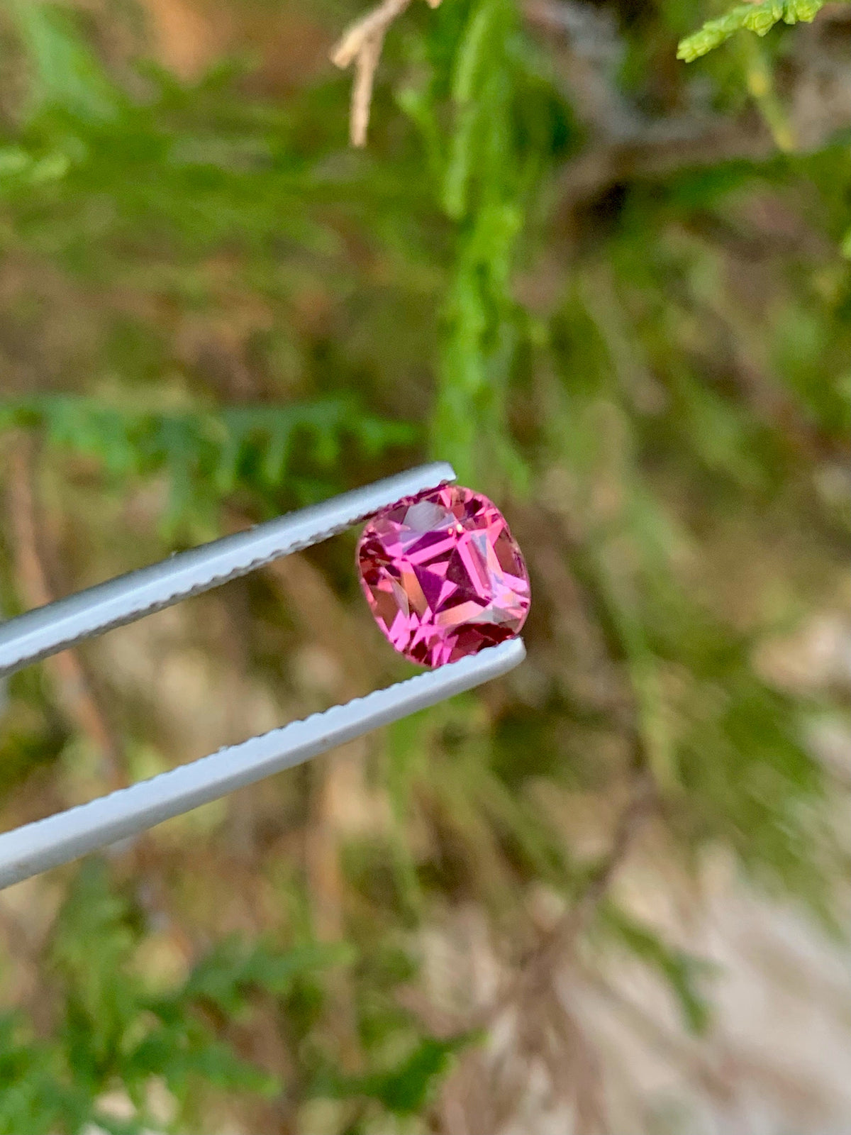 1.75CT Pink Tourmaline Gemstone: Cushion Cut, Afghan Origin