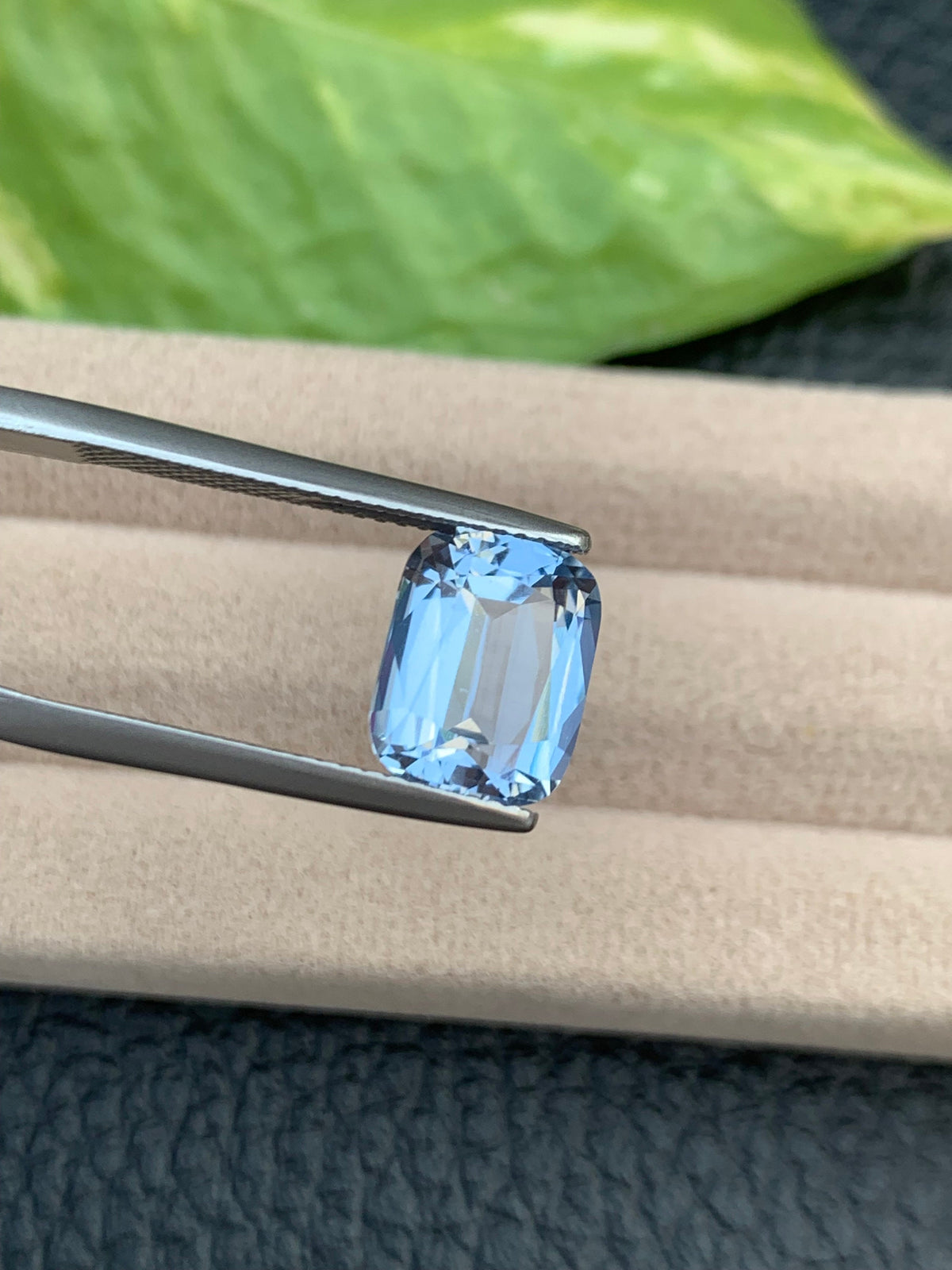Santa Maria Blue Aquamarine Gemstone: Faceted Cushion Cut, 3.40 CT