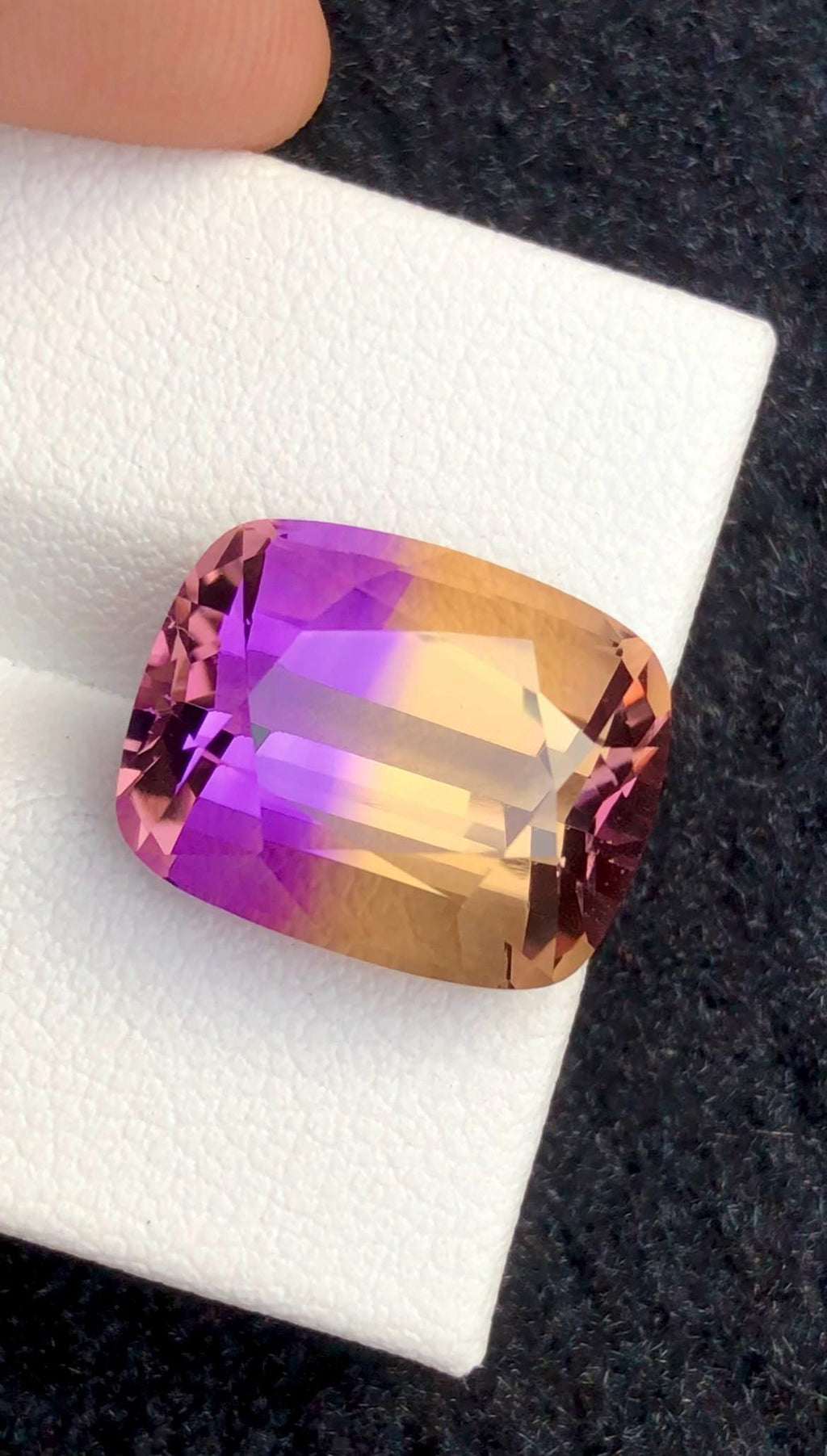 Bi-Color Ametrine 10.70ct Cushion Cut – Gemstone from Brazil