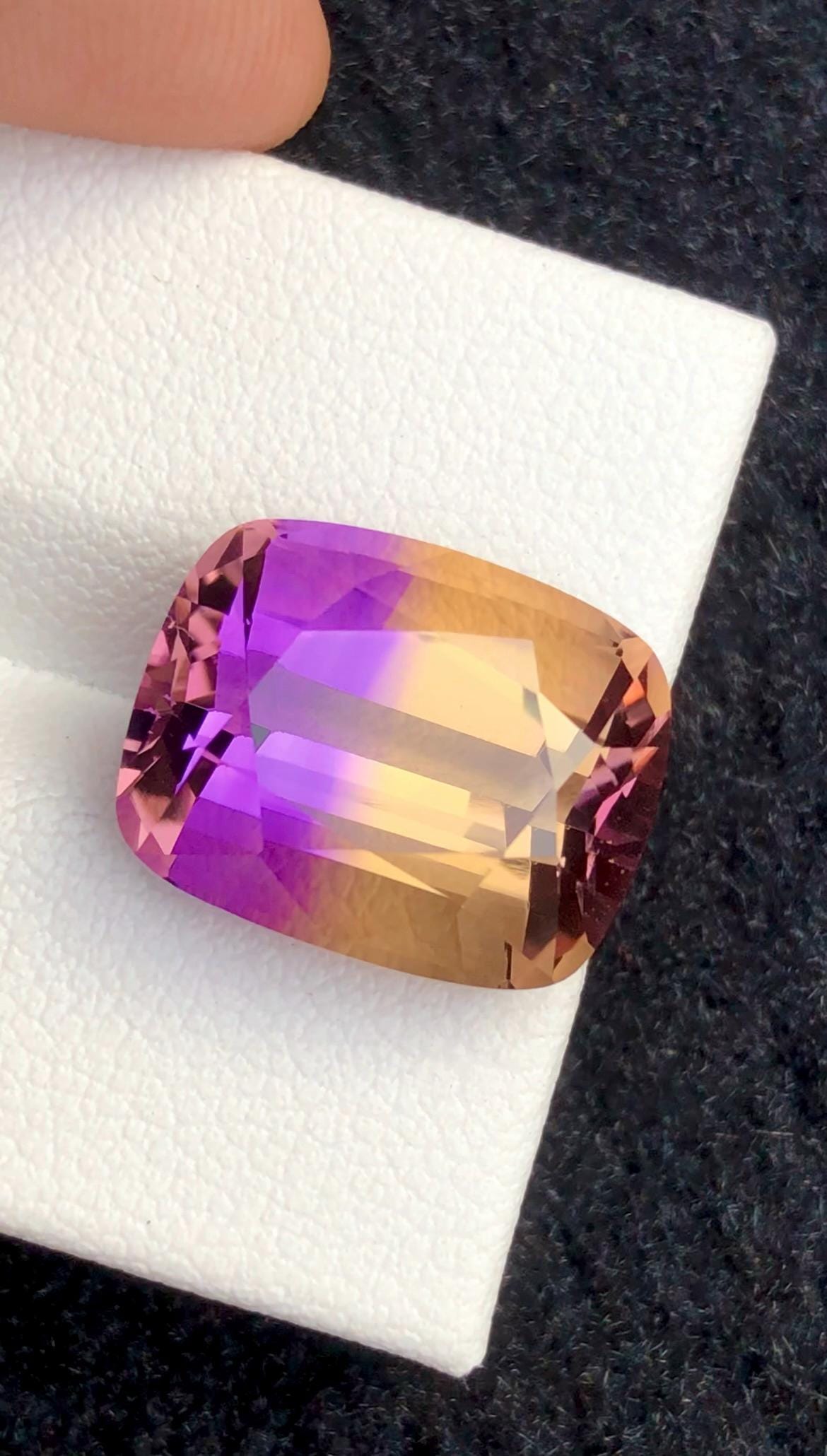 Bi-Color Ametrine 10.70ct Cushion Cut – Gemstone from Brazil