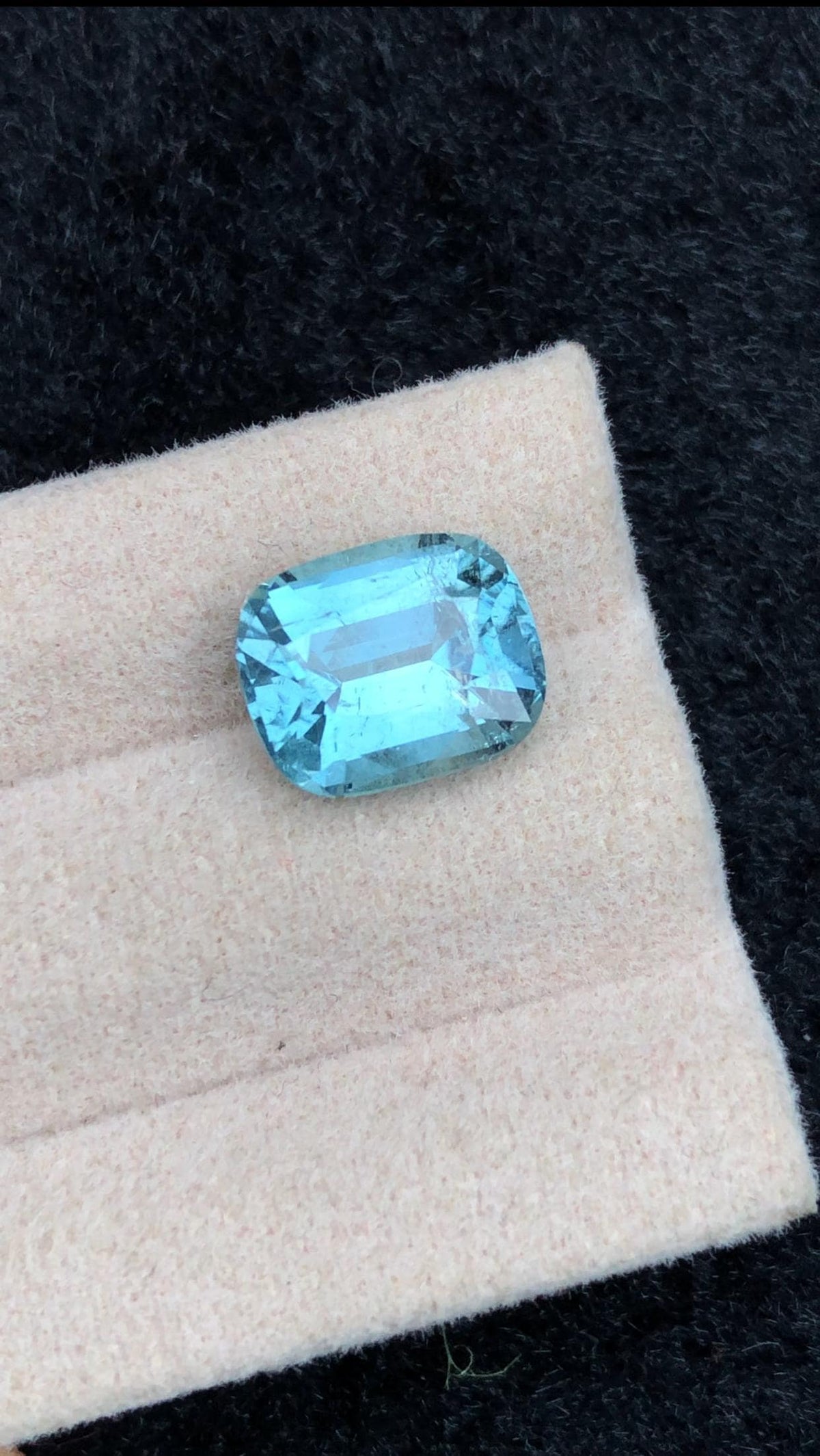 Lagoon Blue Tourmaline Gemstone: 3.90 CT Cushion Cut, October Birthstone