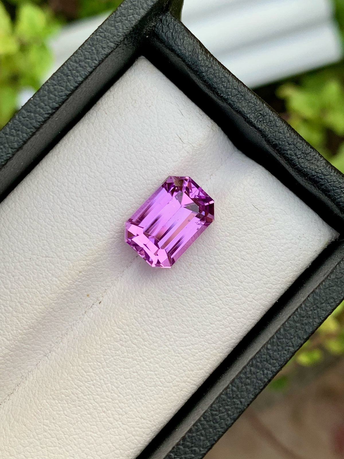 5.35 CT Emerald Cut Pink Kunzite Gemstone: VVS Afghanistan Origin