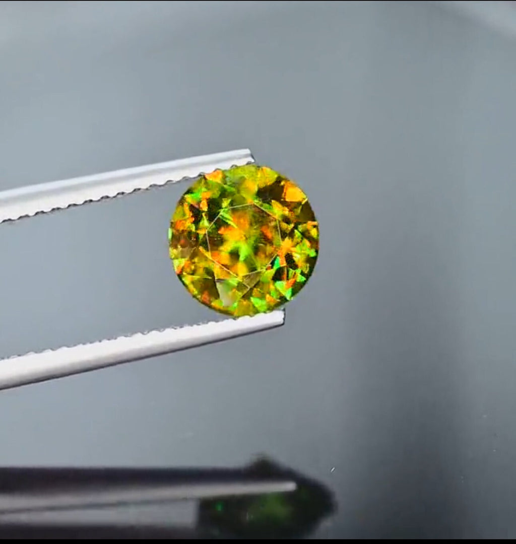 2.05 ct Natural Chrome Sphene Gemstone: Nugget Green Titanite