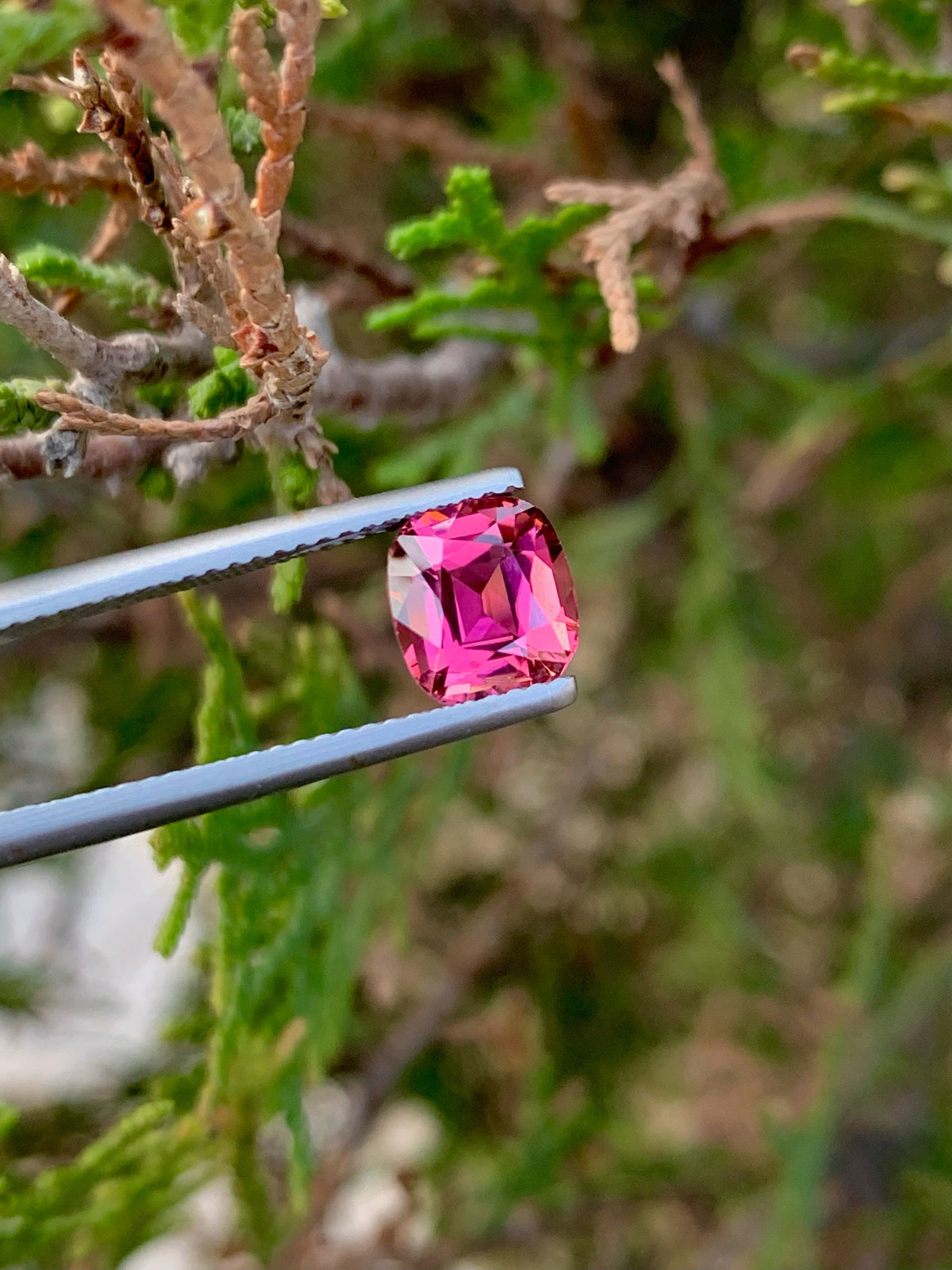 Pink Tourmaline Gemstone: 1.90 CT Cushion Cut, October Birthstone