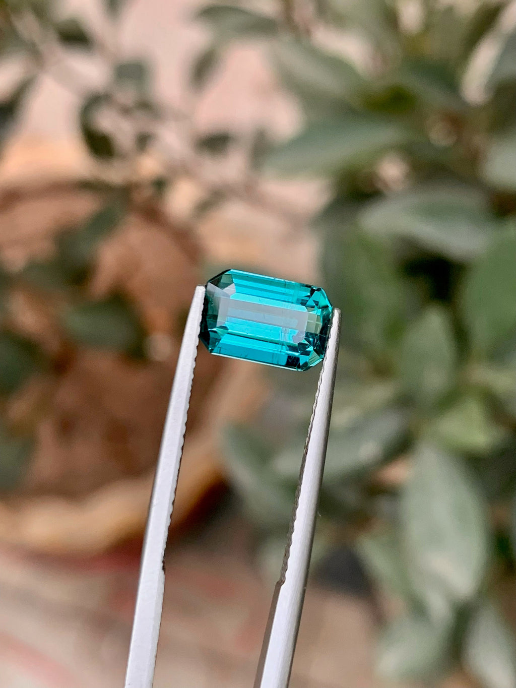 Lagoon Blue Tourmaline Gemstone: Emerald Cut, 2.60 Ct, Afghanistan