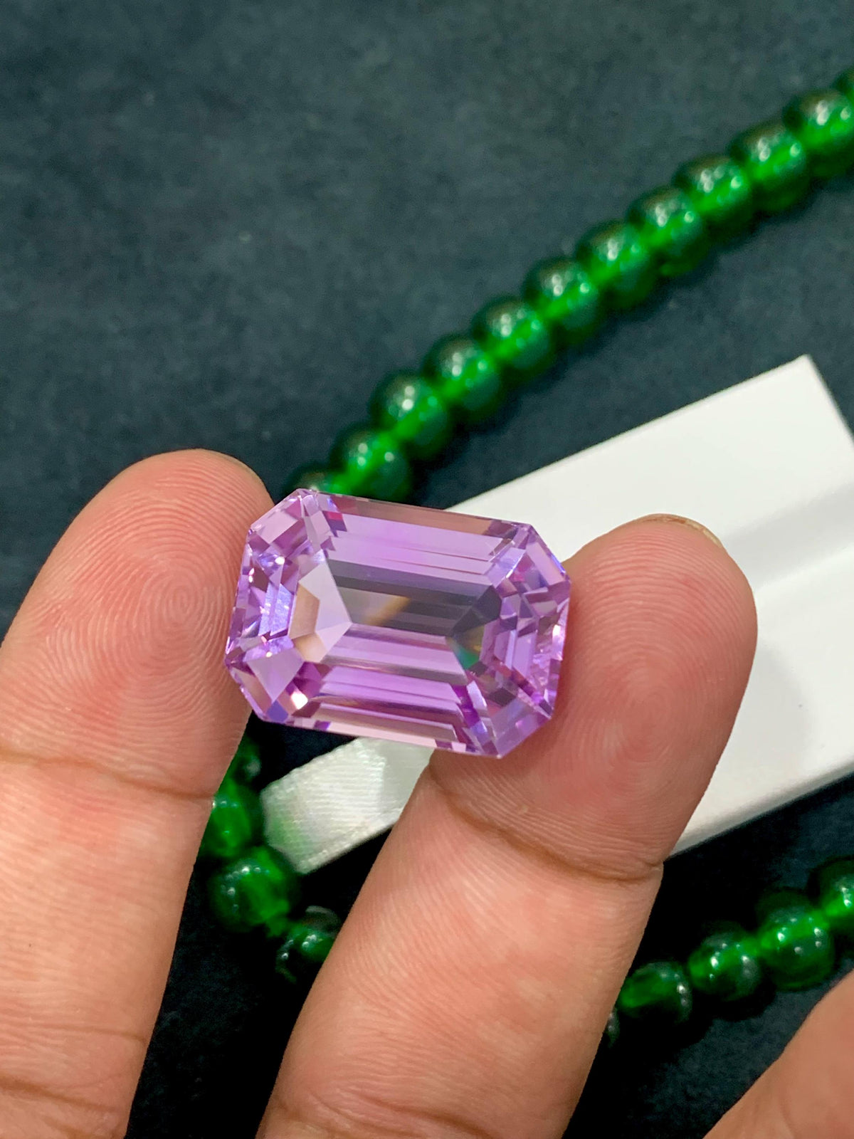 Pink Kunzite 33.80ct Octagonal Emerald Cut Gem – Sparkling Afghan Gemstone