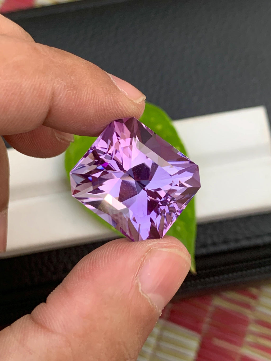 Fancy Precision Flower Cut Amethyst Loose Gemstone -41.80  Carats