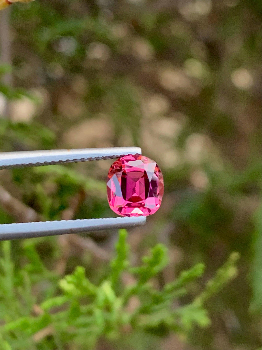Pink Tourmaline Gemstone: 1.45 CT Cushion Cut, October Birthstone