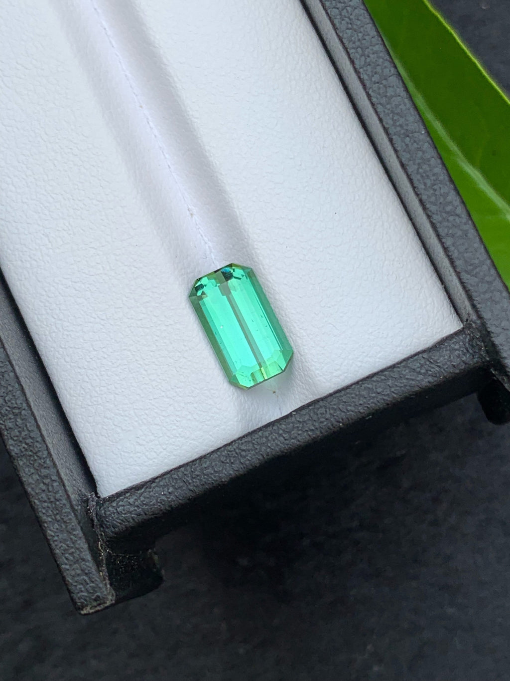 Emerald Cut Bluish Green Tourmaline Gemstone: Natural Loose Stone, 2.25 CT