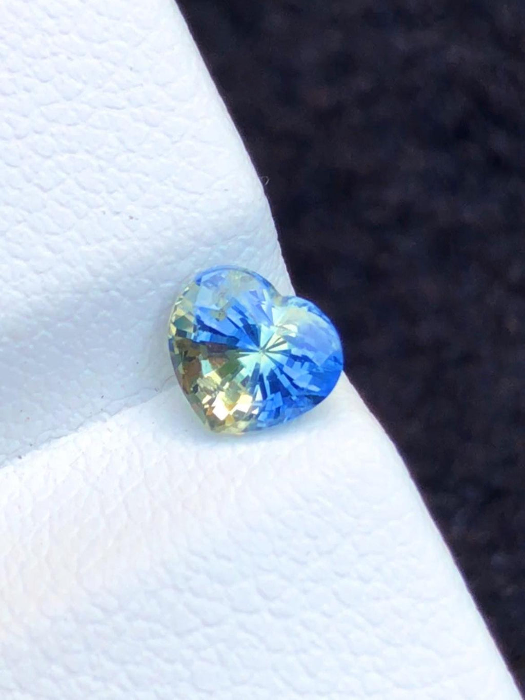 Parti Sapphire 1.02 Ct Heart Cut Madagascar Certified Bi-Color