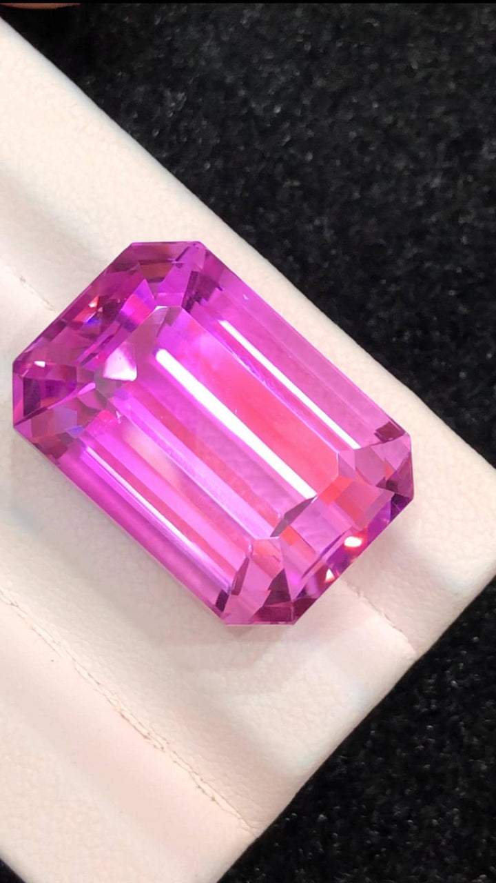 Natural Loose Pink Kunzite 34 Carat – Emerald Cut Collector Gemstone