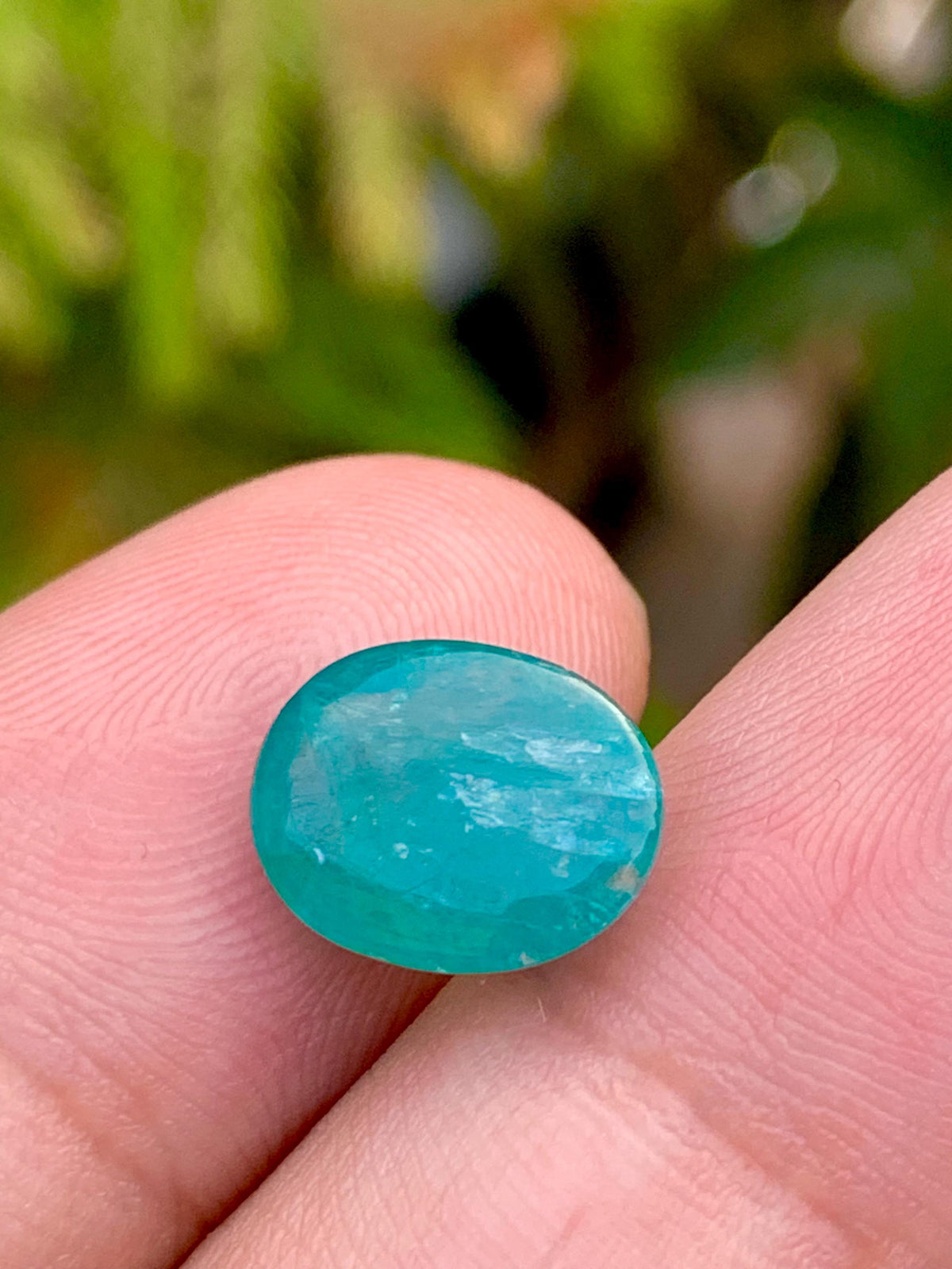 Grandidierite Gemstone Cabochon: Bluish Green, Rare Madagascar Stone, 4.55 CT