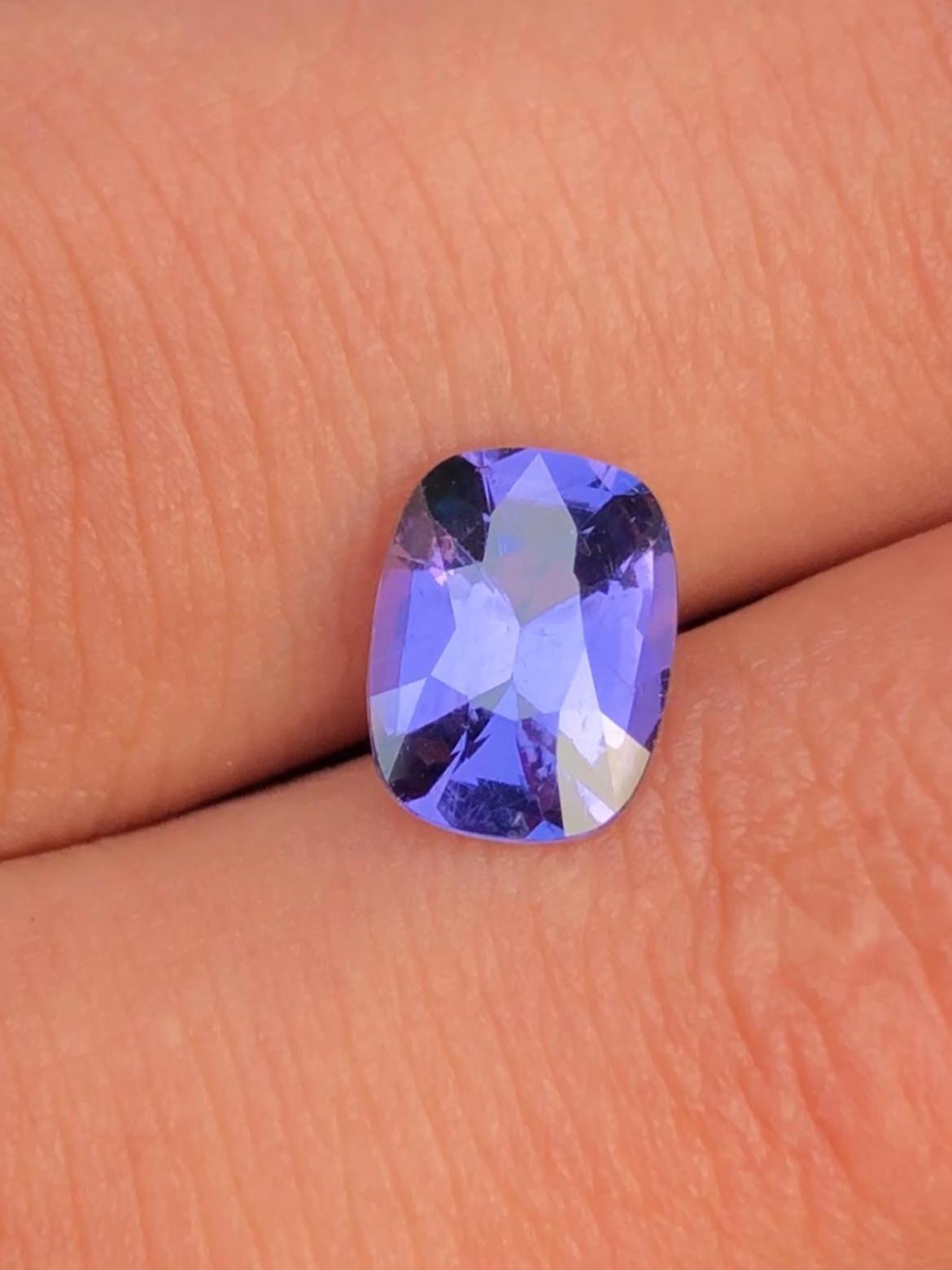Lavender Spinel 1.80ct Cushion Cut • Tanzania Gemstone With Certificate
