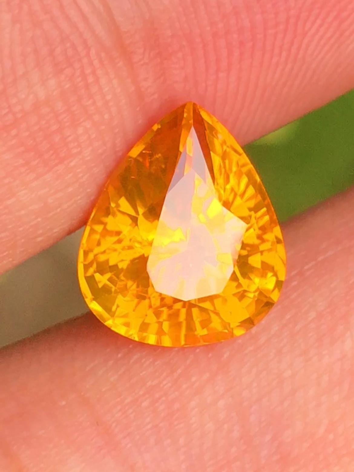 Vivid Yellow Sapphire 5.00ct Pear Cut Madagascar