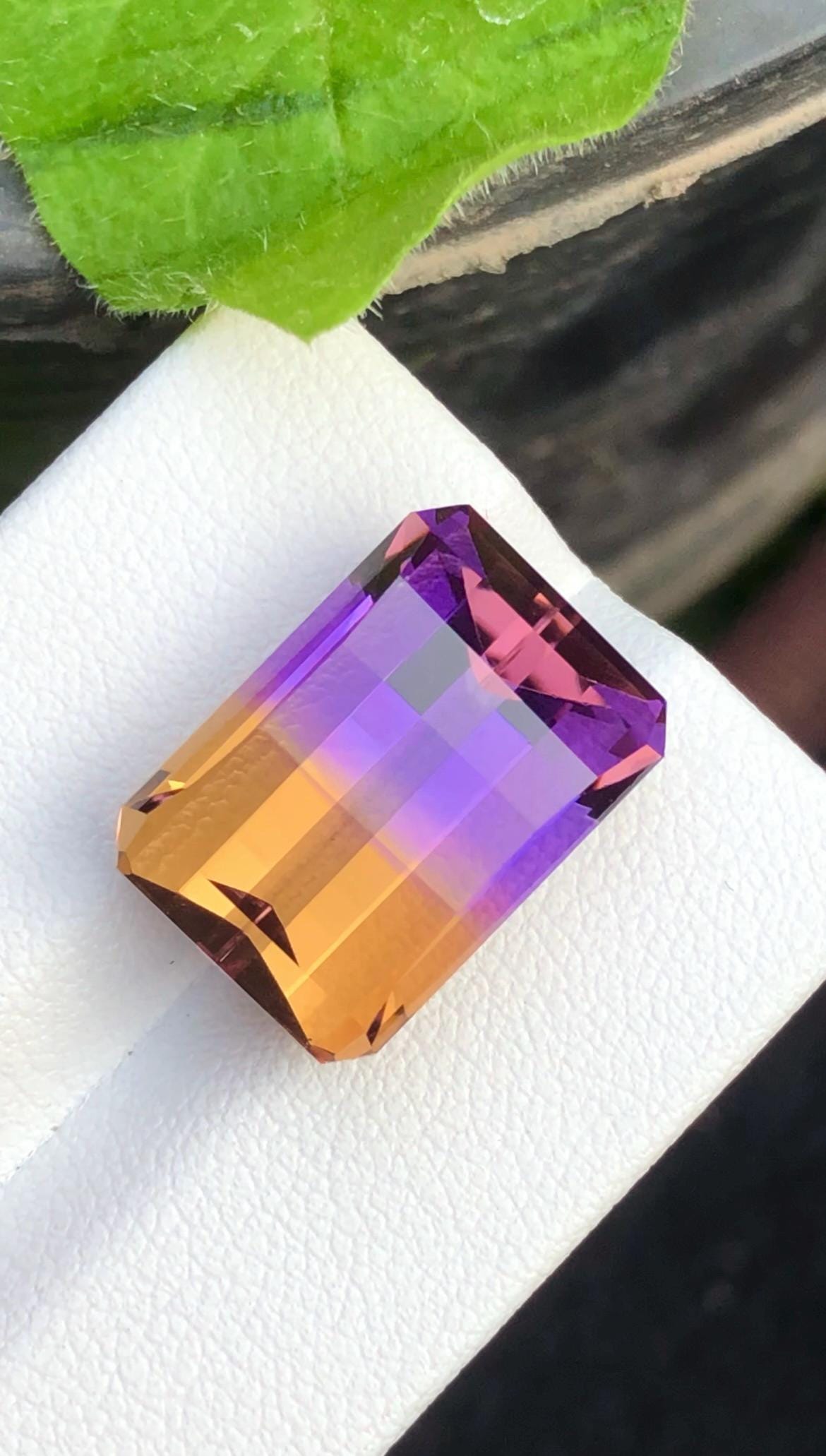 Ametrine 15.65 Carat Pixel Cut Loose Gemstone –from Brazil