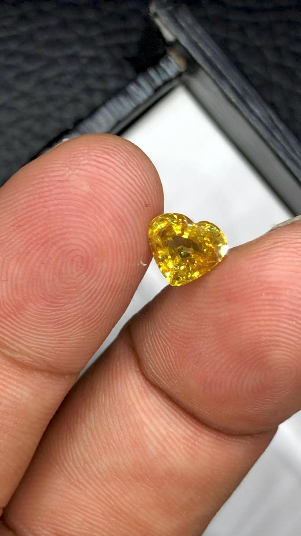Heart Sphene Gemstone: 1.25 CT Faceted Titanite, Himalayan Origin