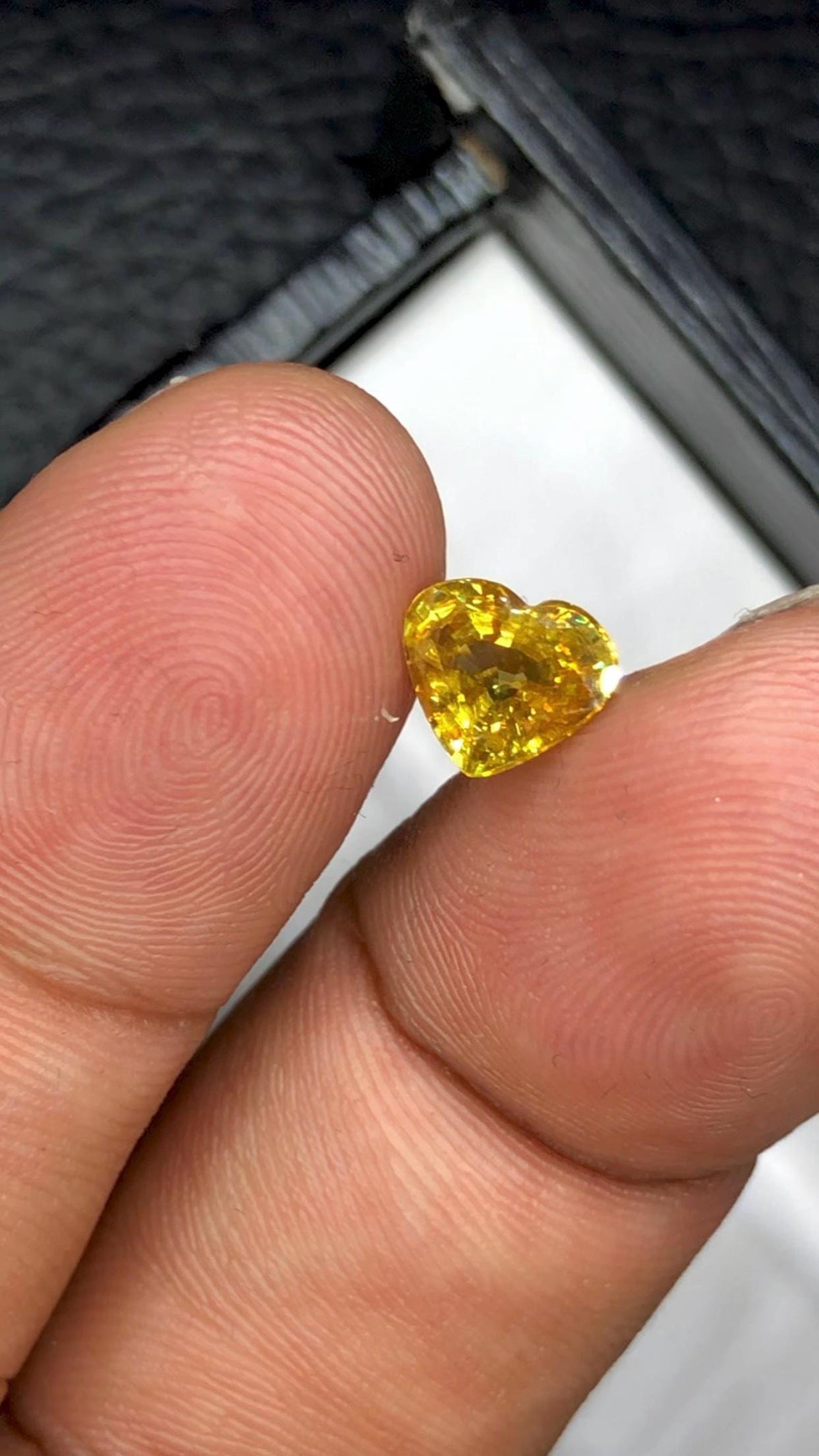 Heart Sphene Gemstone: 1.25 CT Faceted Titanite, Himalayan Origin