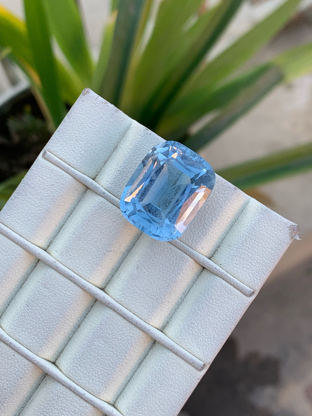 Cushion Cut Santa Maria Aquamarine Gemstone: 25.20 Carats, Pakistan Origin