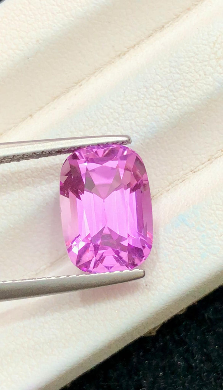 Pink Kunzite 5.55ct Cushion Cut – Afghanistan – Vibrant Pastel Pink Gemstone