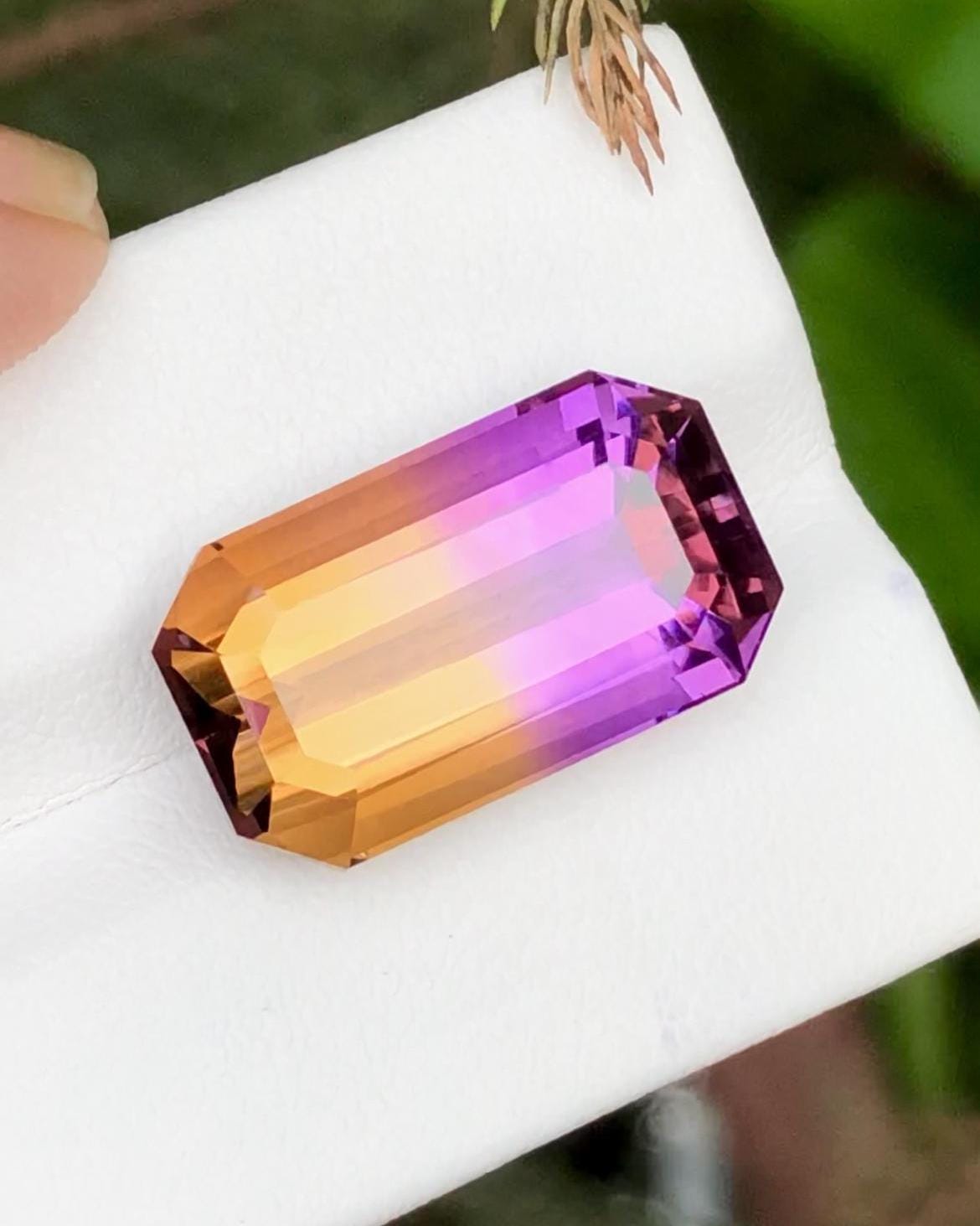 Ametrine 16.90 ct Emerald Cut • Bi-Color Gemstone from Bolivia