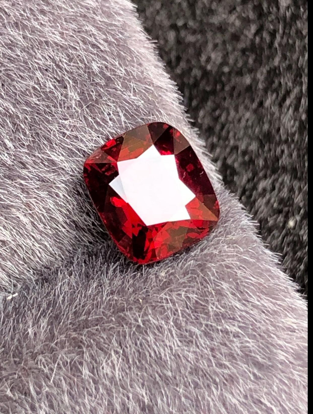 Vivid Red Spinel 1.73ct  Radiant Cushion Cut - Burma Gemstone Loose Stone