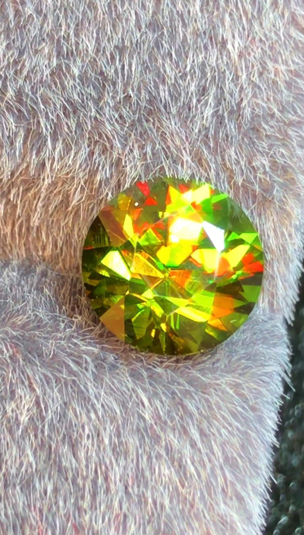 Green Sphene 2.15 ct Round Cut Green Gemstone from Skardu Pakistan