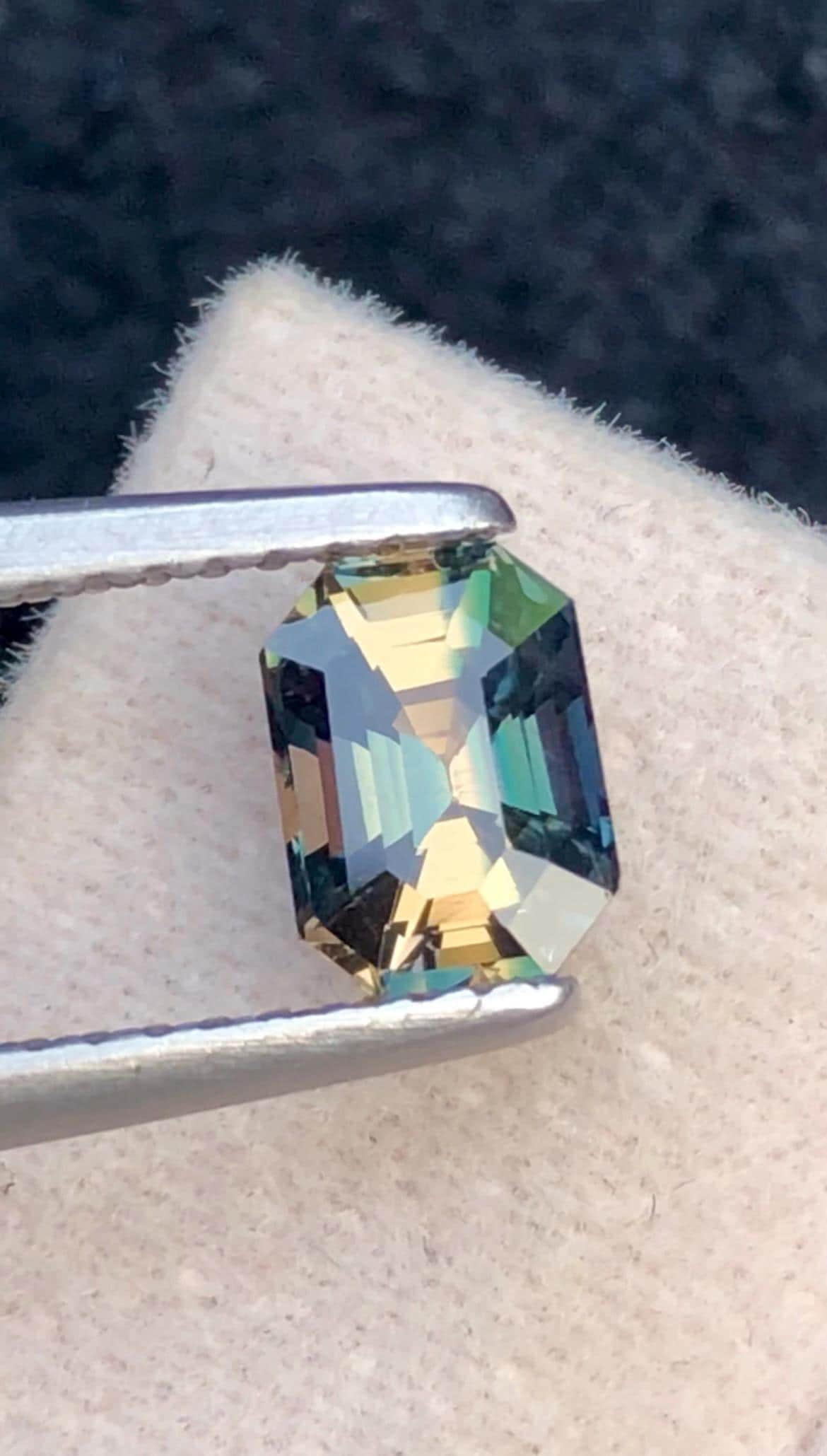 Parti Sapphire 1.17 Carat Octagonal Cut Loose Gem - Sri Lanka Certified