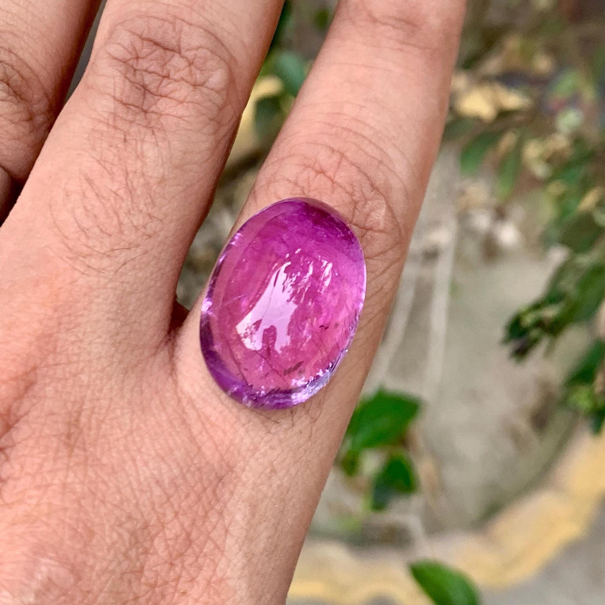 Pink Kunzite 36.55ct Cabochon Loose Gemstone – Pastel Transparent Afghan Spodumene