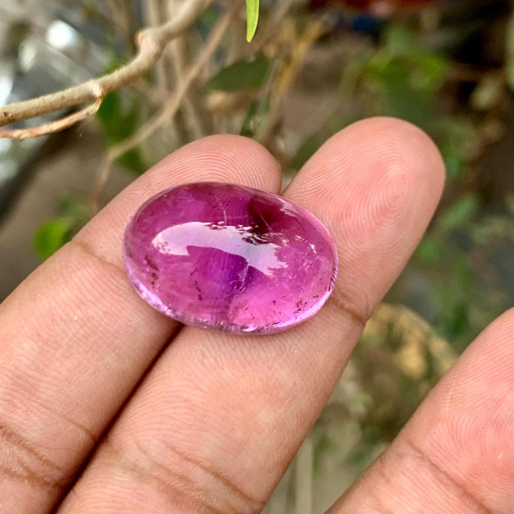 Pink Kunzite 36.55ct Cabochon Loose Gemstone – Pastel Transparent Afghan Spodumene