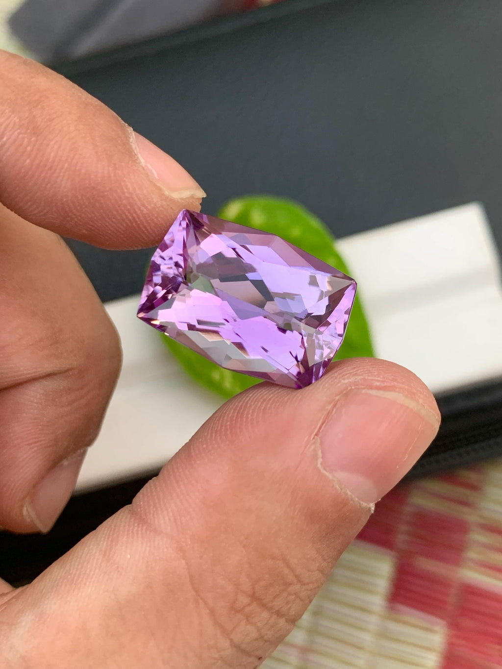 Natural Purple Amethyst Gemstone: 19.20 CT Cushion Cut