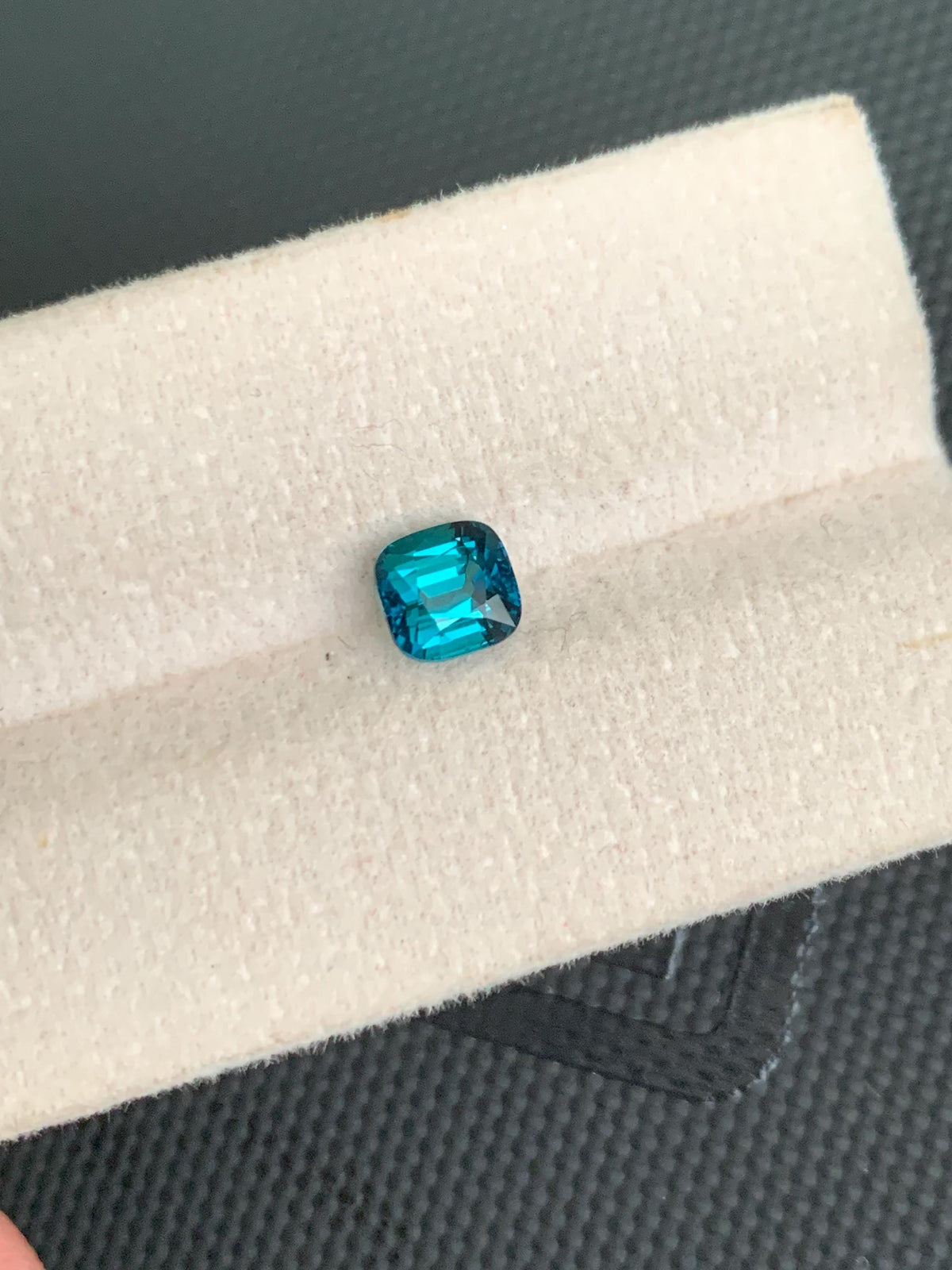 Neon Blue Lagoon Tourmaline Stone: Cushion Cut Gemstone, 1.10 CT