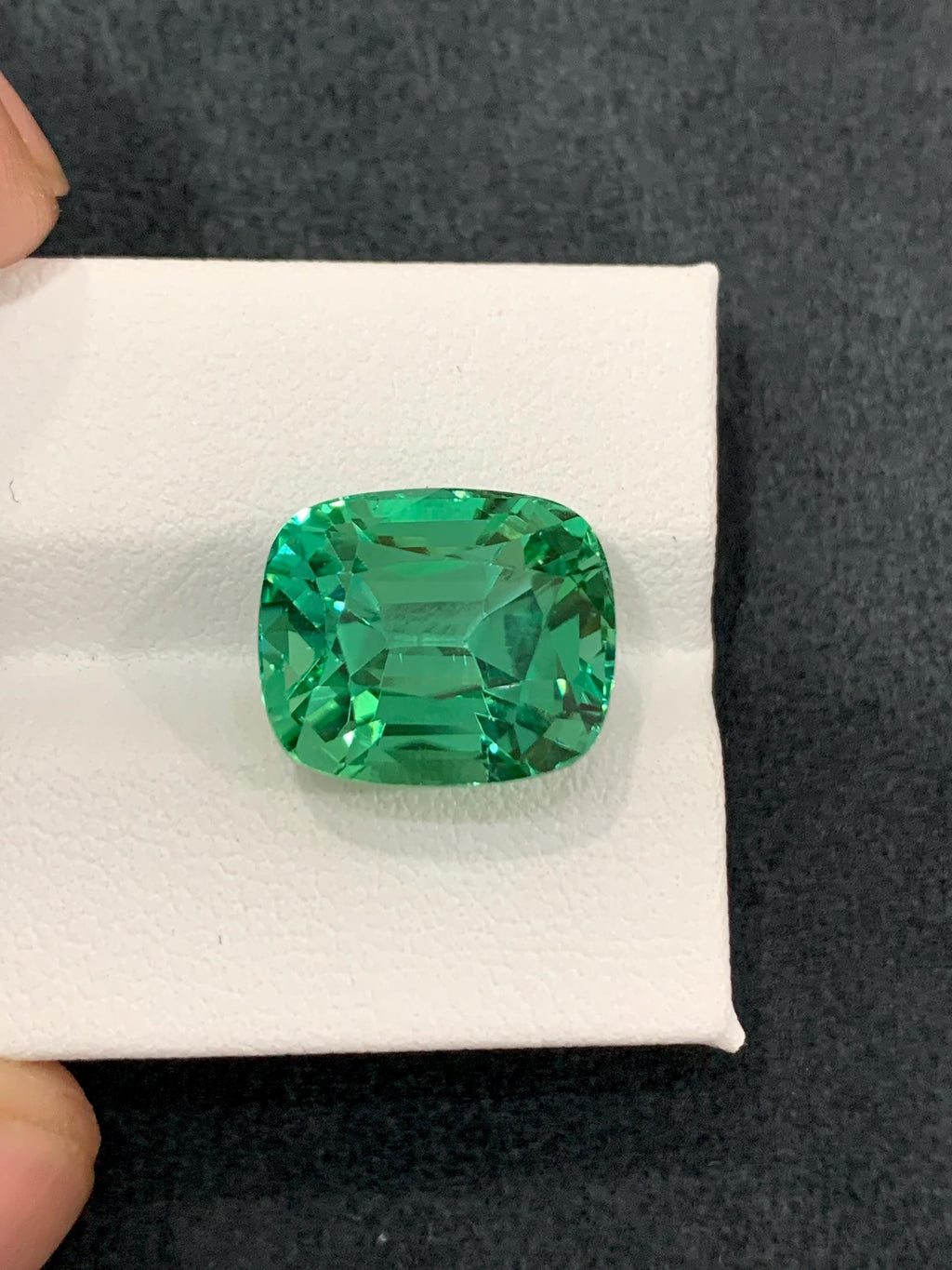 Hiddenite Green Kunzite Gemstone 13.00 Carat Cushion  from Afghanistan