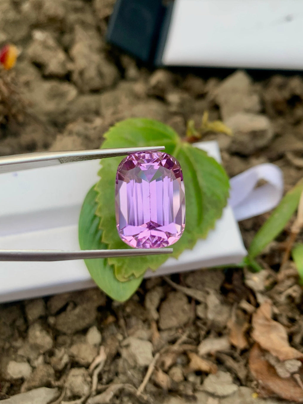 Faceted Light Pink Kunzite Gemstone: Cushion Cut, 15.55 CT
