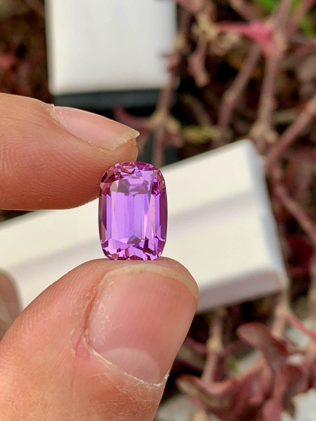 Deep Pink Kunzite Gemstone For Jewelry, Faceted Kunzite Stone, 6.55 CT